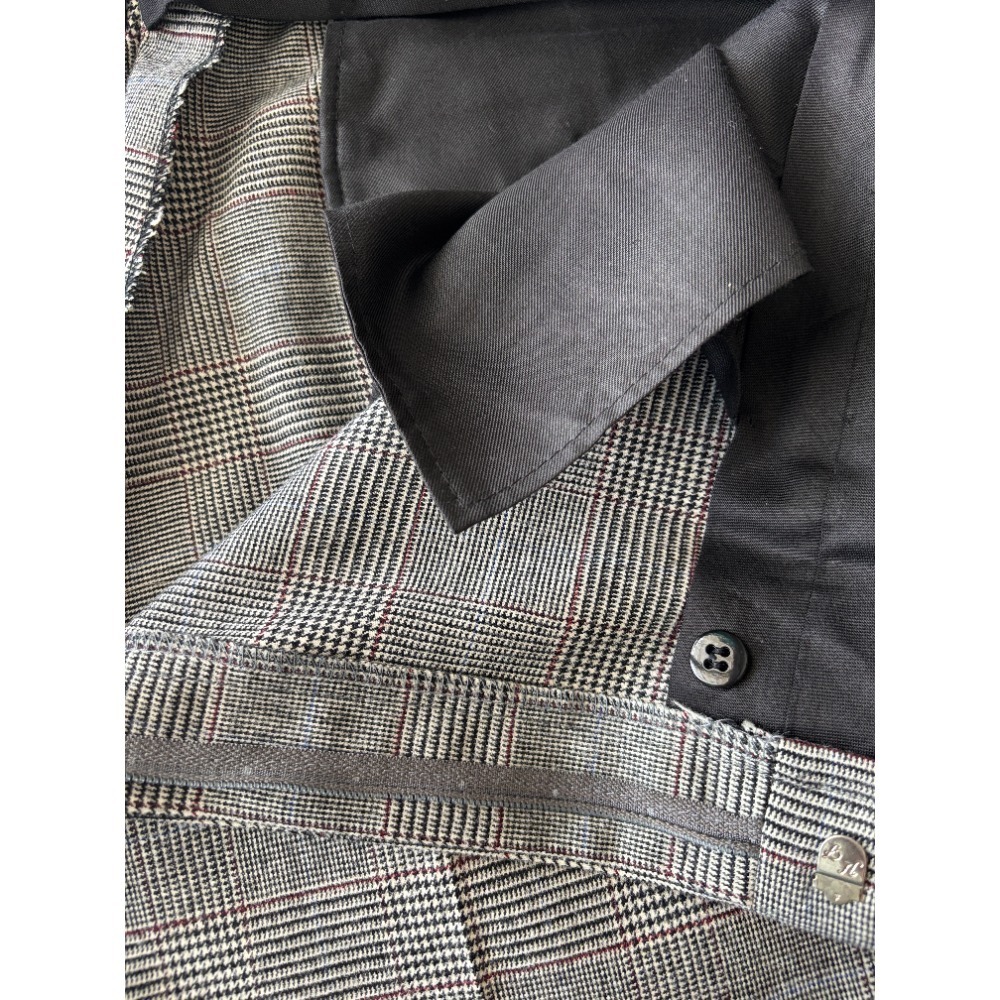 Cromwell Juster's Custom‎ Suit Sz 44-46 Windowpane Wool Two Button Blazer Jacket - Picture 16 of 16